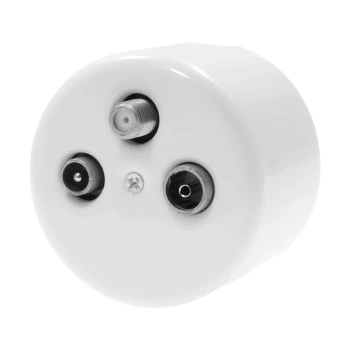 Natynkowe gniazdo TV/SAT ceramiczne białe Ceramic Loft