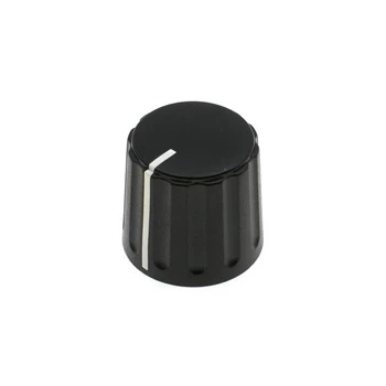 Gałka do potencjometru na oś 6mm - 19x17mm - czarna, biały wskaźnik