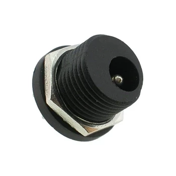 Gniazdo zasilania DC 2,1/5,5 mm, do lutowania przewodów, nakrętka mocująca w komplecie, PR1-A