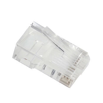 Wtyk LAN RJ45 8P8C kat. 6 UTP przelotowy, otwór 1 mm, do drutu i linki, Lanberg