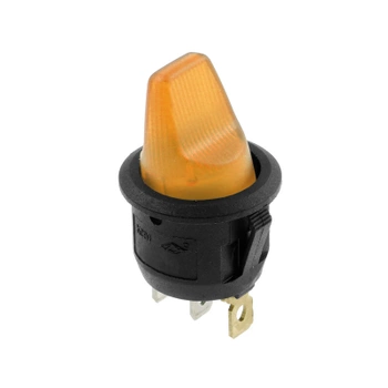 Włącznik dźwigniowy ON-OFF KCD1-101Y żółty 6A/250V podświetlenie 230V