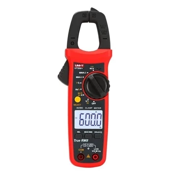 Miernik cęgowy Uni-T UT-204+, 600 A AC/DC, szczęki 28 mm, True RMS, NCV, temperatura