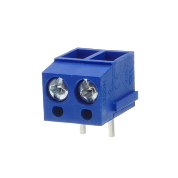 Złącze śrubowe 2 pola, raster 5, h=9mm kątowe DG300