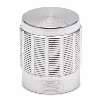 Gałka aluminiowa do potencjometru na oś 6mm - 15x17mm - srebrna - GSL15