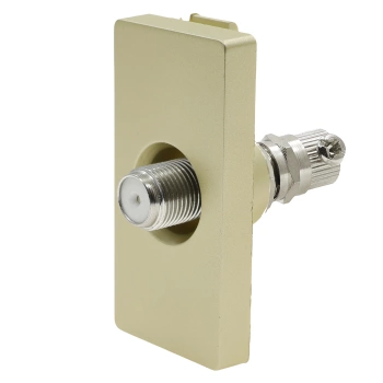 Moduł 1/2 - gniazdo antenowe SAT (typ F) - złoty - kompatybilny z ramkami Tawoia Glass