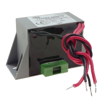 Transformator sieciowy TSZZBA 22/001M [230V/17V-1,29A] do alarmów, wyprowadzenia: przewody