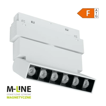 Reflektor szynowy magnetyczny liniowy regulowany 6W 480lm 4000K biały M-LINE