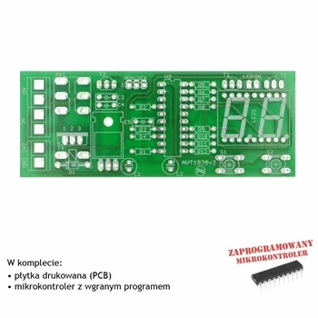 Programowany cykliczny przekaźnik czasowy 1-99 s/min - PCB i mikroprocesor do projektu AVT 1820