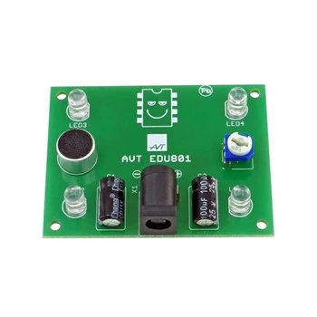 Lampka nocna LED z włącznikiem dźwiękowym. Zestaw DIY do nauki lutowania elementów SMD AVT EDU801