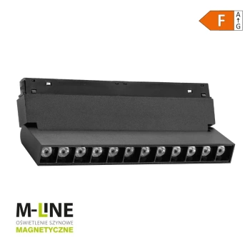 Reflektor szynowy magnetyczny liniowy 12W 960lm 4000K czarny M-LINE