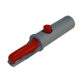 Krokodylek izolowany, rozwarcie 7.5mm, gniazdo 4mm, czerwony