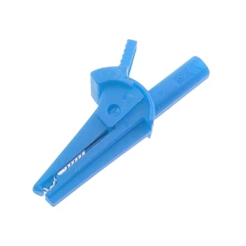 Krokodylek bezpieczny, gniazdo 2mm, niebieski