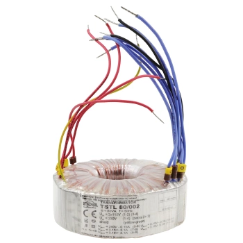 Transformator toroidalny lampowy TSTL 80/002, 80VA, 280V + 3,15V-0-3,15V + 3,15V-0-3,15V, Indel