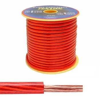 Przewód zasilający Car Audio 12 Ga, średnica 4,5 mm, czerwony, 1 mb