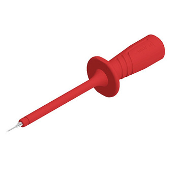Sonda probiercza do SMD 99mm, bezpieczna, gniazdo 4mm, igła sprężynująca, czerwona