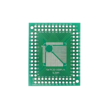 Adapter płytkowy TQFP32 / TQFP64 / TQFP100, raster 0,5–0,8 mm na DIP do prototypowania układów SMD, PU08