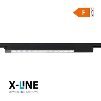 Lampa szynowa LED liniowa, 30 W, 2400 lm, 4000 K, czarny, X-LINE