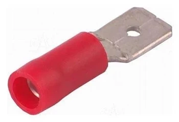 Konektor płaski 6.3mm męski izolowany, 0.8mm, 0.5-1.5mm, SGE 601147