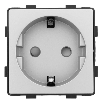 Moduł - gniazdo elektryczne Schuko - szary - Tawoia Glass