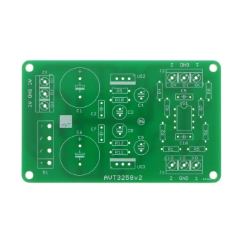 Wtórnik audio z zasilaczem - PCB do projektu AVT 3258