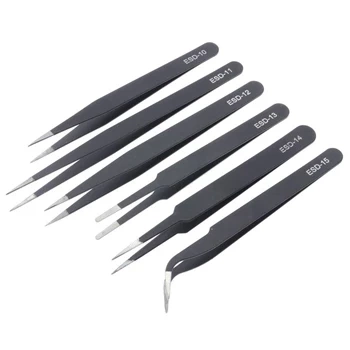 Zestaw pęset antystatycznych ESD 6 szt