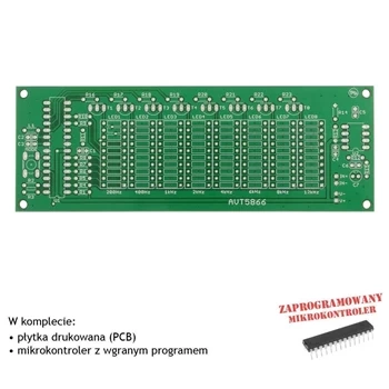 Spectra - analizator widma sygnału audio - PCB i mikroprocesor do projektu AVT 5866