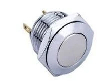 Przycisk wandaloodporny 16mm płaski stalowy W16F10