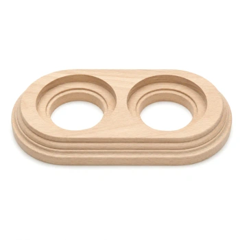 Ramka drewniana naturalna 2-modułowa do gniazd i włączników natynkowych Ceramic Classic Loft
