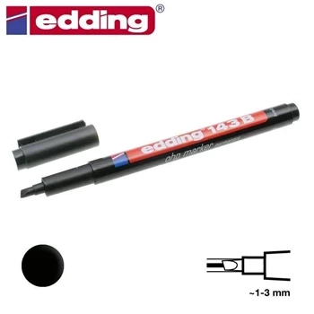 Pisak permanentny edding 143B czarny do PCB, folii i szkła, linia 1–3 mm