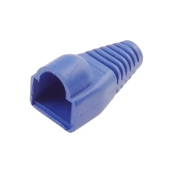 Osłona wtyku RJ45 8P8C Ethernet, niebieska, do przewodu sieciowego