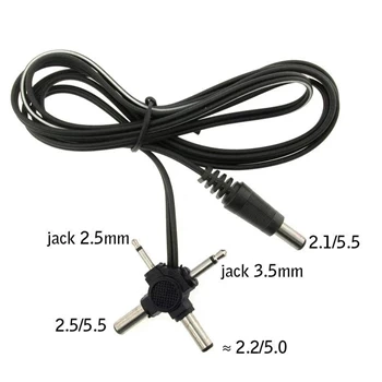 Uniwersalny wtyk zasilający DC 4 końcówki, przewód 1.5m