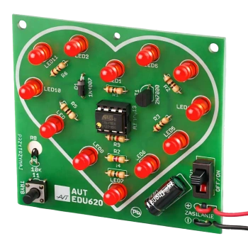 Bijące serce LED. Zestaw DIY do nauki lutowania AVT EDU620