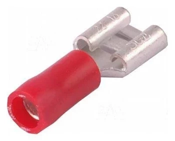 Konektor płaski 6.3mm żeński izolowany, 0.8mm, 0.5-1.5mm, SGE, z tulejką miedzianą