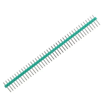 Listwa kołkowa goldpin 1x40 pin, raster 2,54 mm, prosta, zielona