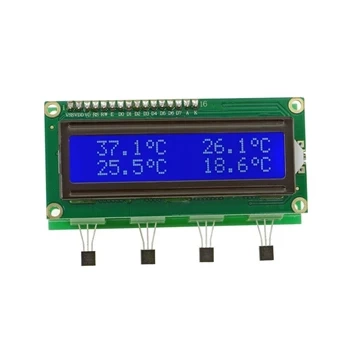 Miernik temperatury 4-kanałowy - auto-detekcja czujnika - zlutowany KIT AVT 3085