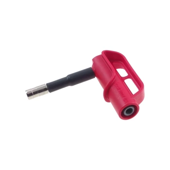 Adapter - gniazdo izolowane z tuleją 4mm / styk magnetyczny 6mm czerwony