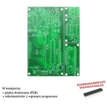 Cyfrowy generator DDS z układem AD9850, PCB i mikroprocesor do projektu AVT3111