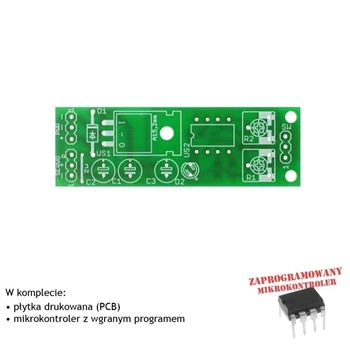 Dwustanowy sterownik serwomechanizmu, PCB i mikroprocesor do projektu AVT1605