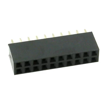 Gniazdo dwurzędowe 2x10pin, r2.54, proste