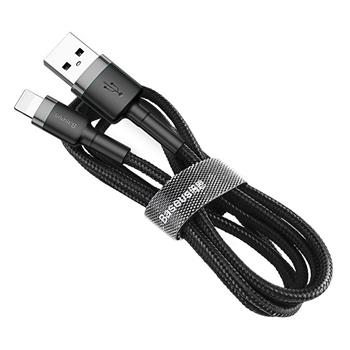 Kabel Lightning - USB 2m, 1.5A, szaro-czarny, Baseus Cafule