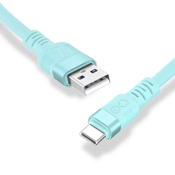 Kabel USB do USB-C 2m, eXc WHIPPY Pro 60W pastelowy