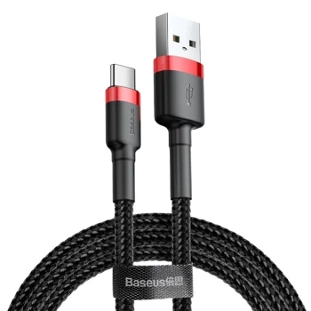 Kabel USB do USB-C Baseus Cafule 2A 2m czerwono-czarny CATKLF-C91