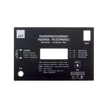 Mikroprocesorowy miernik pojemności - panel czołowy AVT2725