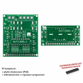 Precyzyjny timer z nastawą od 1 sek do 99 min, PCB's i mikroprocesor do projektu AVT1995