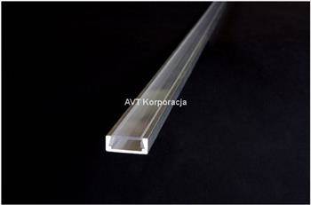 Profil MICRO-ALU, aluminium, osłonka przezroczysta, 1m