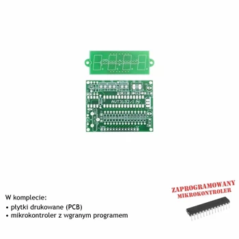 Prosty zegar LED, PCB i mikroprocesor do projektu AVT3132