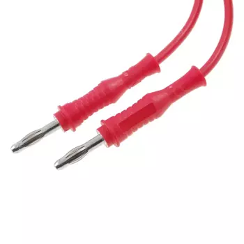 Przewód PVC 1mm2 z 2 wtykami prostymi 4mm 20A, 1.5m czerwony