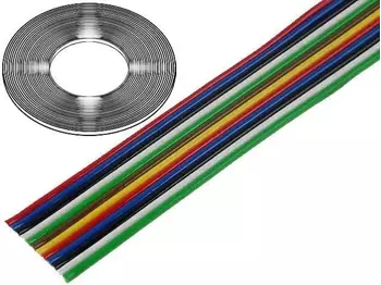 Przewód wstążkowy TLWY 12x 0.50mm2 150V, kolorowy, 1mb