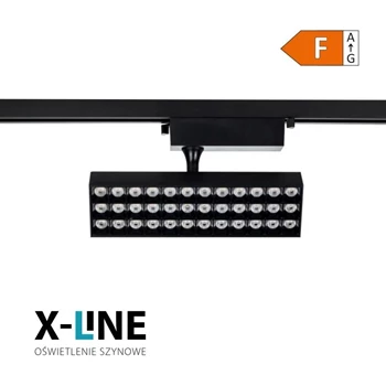 Reflektor szynowy LED, 20W, 1750lm, 4000K, czarny, X-LINE