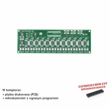 Sopel LED - efekt spadającego światła, PCB i mikroprocesor do projektu AVT5695